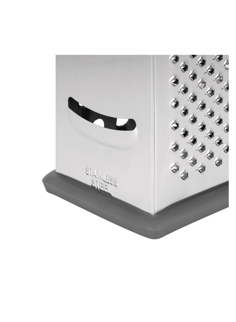 Royalford Stainless Steel 4-Sided Grater- RF12344/ with TPR Base and PP Handle, Light-Weight and Compact Design/ Multiple Grating Style, Suitable for any Kind of Grating Fruits, Vegetables, Cheese Silver - Image 5