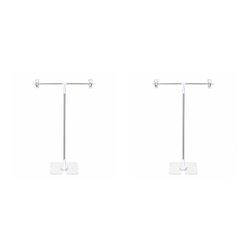 2pcs T-shape Photography Photo Backdrop Stand Adjustable Mini Background Frame - Image 5