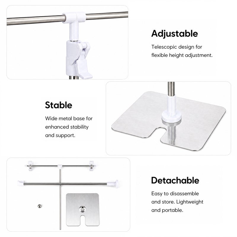 2pcs T-shape Photography Photo Backdrop Stand Adjustable Mini Background Frame - Image 2
