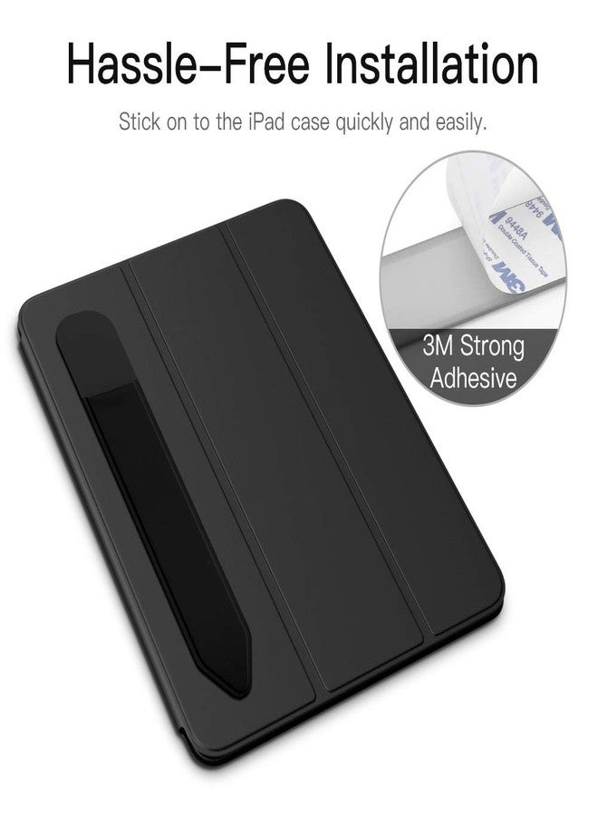 MoKo Pencil Holder Sticker Fit Apple Pencil Pro, Apple Pencil (USB-C), iPencil 1st/2nd Generation, Elastic Pencil Pocket Pouch Adhesive Sleeve Attached to iPad Case for Stylus Pens,Black - Image 4