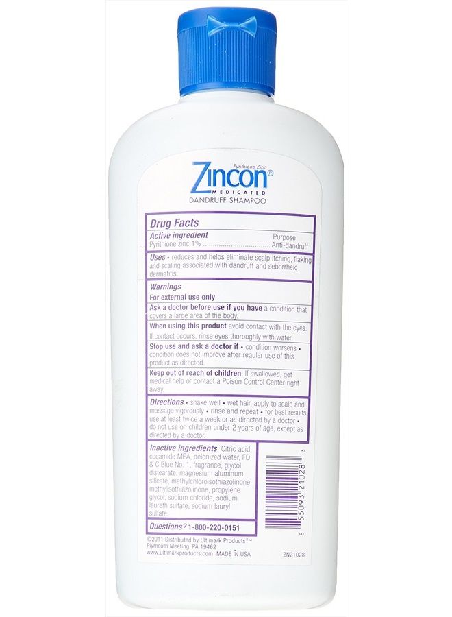 Zincon شامبو قشرة الرأس الطبي، 8 أونصة سائلة - Image 2