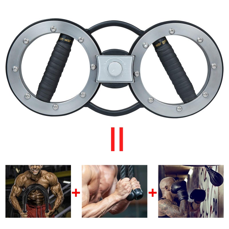 Spinning Burn آلة دوران حرق دوارة، معدات تمرين الذراع للرجال والنساء، مدرب الساعد للملاكمة، 12 رطل لتقوية الذراع والكتف للتدريبات المنزلية وصالات الألعاب الرياضية وإعادة التأهيل - Image 3