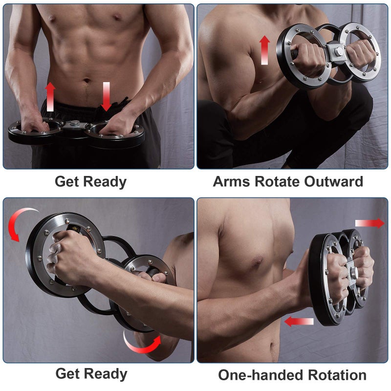 Spinning Burn آلة دوران حرق دوارة، معدات تمرين الذراع للرجال والنساء، مدرب الساعد للملاكمة، 12 رطل لتقوية الذراع والكتف للتدريبات المنزلية وصالات الألعاب الرياضية وإعادة التأهيل - Image 4