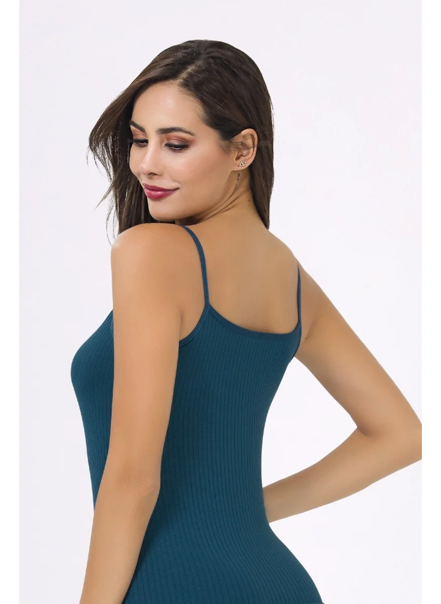 İlke İç Giyim İlke Underwear Women Derby Viscose Lace Rope Suspender Undershirt