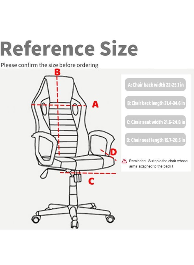 Deisy Dee NO Chair,ONLY Covers Gaming Chair Slipcovers Stretchy Polyester Covers for Reclining Racing Gaming Gaming Chair (Black) - Image 4
