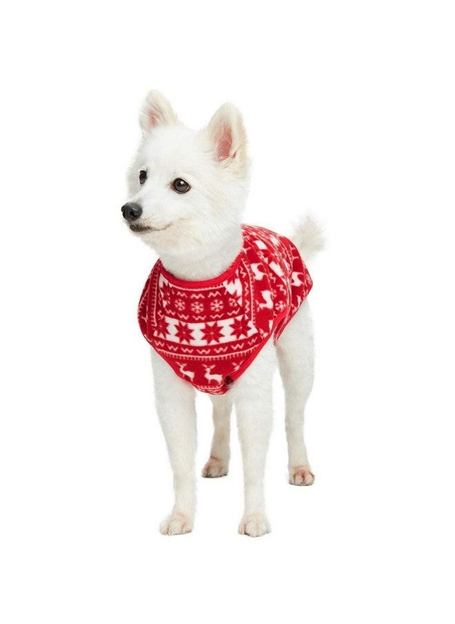 Blueberry Pet Dog Fleece Sweater - Soft & Lightweight Ugly Christmas Sweater for Small Dogs, Award Winning Brand, 14" Back, Christmas Dog Sweater, Dog Christmas Sweater, Reindeer & Snowflake - pzsku/Z4E93FA30FD4E137631EEZ/45/_/1737031810/3226ab1e-a183-49b2-b43e-2fcc5ba83767