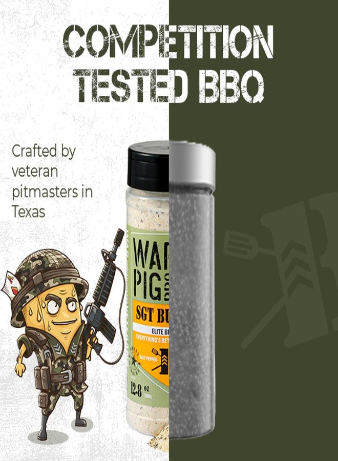 WP WarPig BBQ Sgt Butter Elite BBQ Rub| Championship All Purpose Seasoning for Beef, Steak, Burgers, Seafood, and Chicken | 12.8 Ounces - Image 5