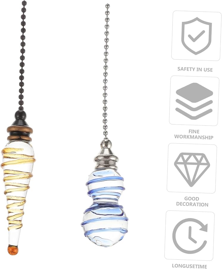 كريستال سقف مروحة سلسلة سحب زخرفة أوروبي نمط تعليق قلادة مصباح - Image 3