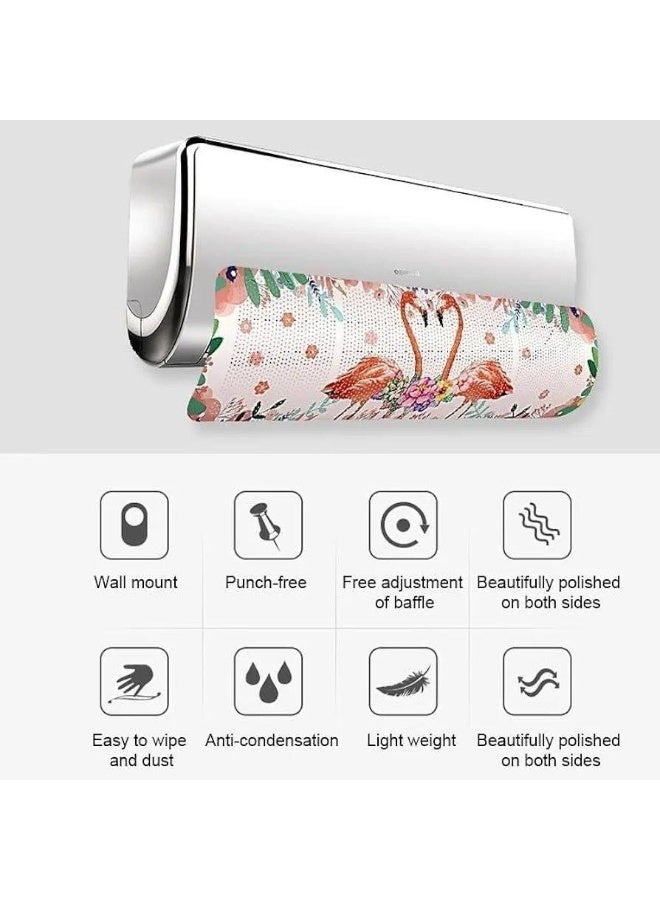 موزع هواء للتكييف لتوجيه الهواء البارد والساخن، مضاد للنفخ ومناسب للمنزل والمكتب وغرف النوم، سهل التركيب بدون أدوات - Image 5