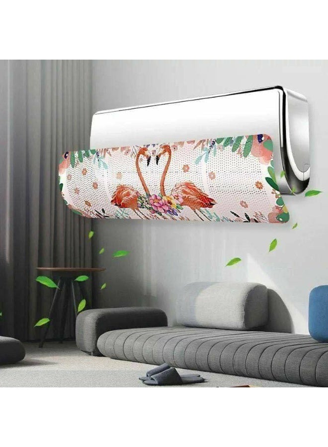 موزع هواء للتكييف لتوجيه الهواء البارد والساخن، مضاد للنفخ ومناسب للمنزل والمكتب وغرف النوم، سهل التركيب بدون أدوات - Image 1