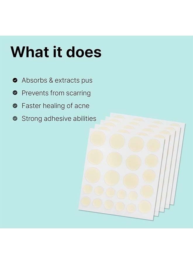 ATRJSZ - 120 Count Pimple Patch, Acne Pimple Patch Absorbing Hydrocolloid Original 3 Size Patches for Blemishes and Zits Cover, Spot Stickers for Face and Body (120 Count (Pack of 5)) - Image 1