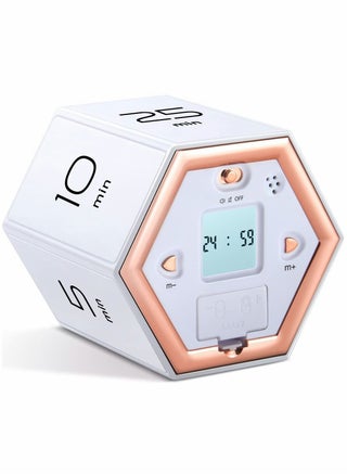 Hexagon Flip Timer with Mute & Alarm Function- Kitchen Timer Easy to Use - Time Management Pomodoro Timer for Kids - Magnetic Cube Timer for Classroom Cooking Studying Working- White - pzsku/Z4E9419D7DC5330161F35Z/45/_/1728763009/ecaaef7e-6a0b-4c21-8f24-83e0188af970