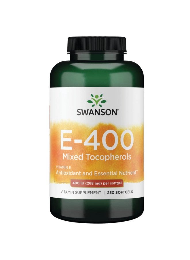 SWANSON Vitamin E Mixed Tocopherols 400 Iu (268 Milligrams) 250 Sgels - Image 1