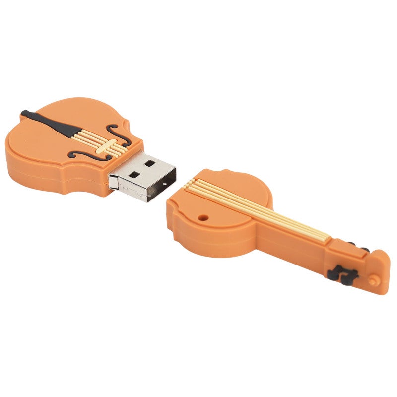 محتويات اللغة الإنجليزية: محرك أقراص فلاش USB على شكل كمان - سهل التوصيل والتشغيل - عصا USB محمولة لتخزين البيانات ونقلها ومشاركتها للاستخدام المنزلي والمكتبي - Image 5