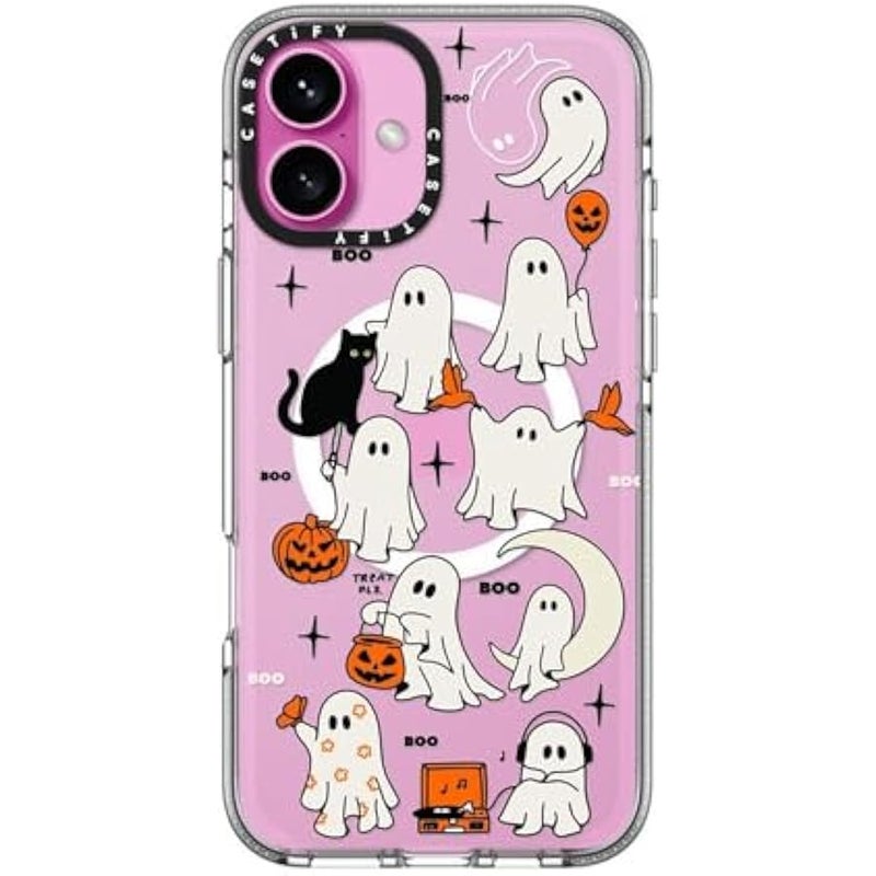 Casetify Clear iPhone 16 Plus Case 【Not Yellowing / 6.6 ft. 3X Military Grade Drop Protection/Magsafe】 - Boo Things - Clear - Image 2