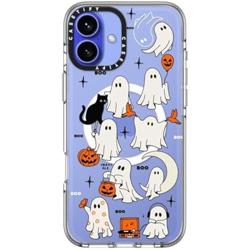 Casetify Clear iPhone 16 Plus Case 【Not Yellowing / 6.6 ft. 3X Military Grade Drop Protection/Magsafe】 - Boo Things - Clear - Image 3