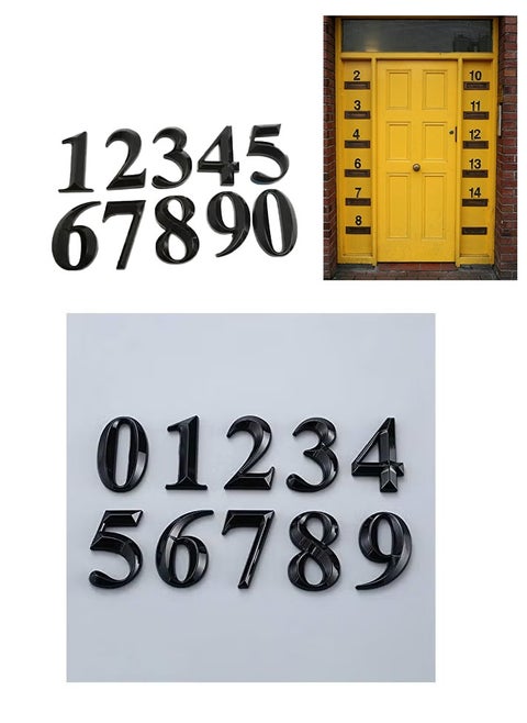 Gate Digits 0 To 9 Plastic Number Tag Numeral Door Plaque House Drawer Sign Plating Home Office Sticker Address Door Label
