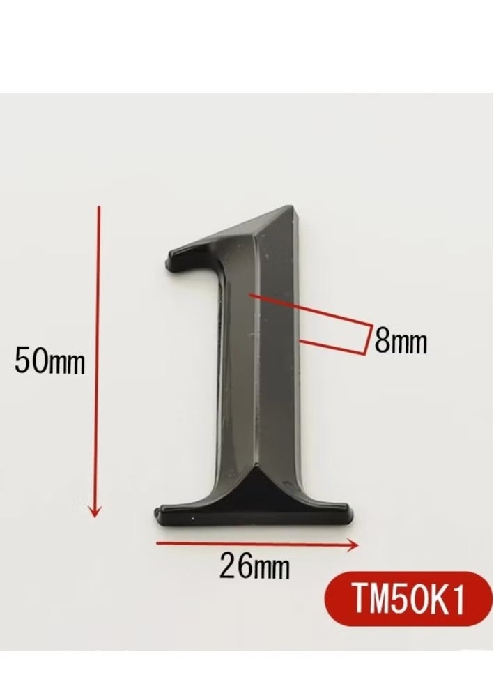 Unewshi - Gate Digits 0 To 9 Plastic Number Tag Numeral Door Plaque House Drawer Sign Plating Home Office Sticker Address Door Label - Image 1