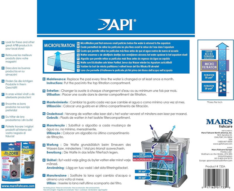 API FILSTAR XP Micro Filtration Pads for Aquarium Canister Filters - 3 Count - Image 2