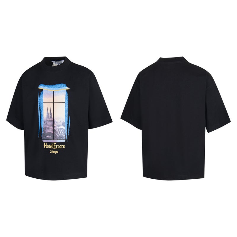 House Of Errors Cologne Cathedral City Street Scene Limited Edition Printed Short-Sleeve T-Shirt For Men And Women Trendy High Street Fashion - Image 2