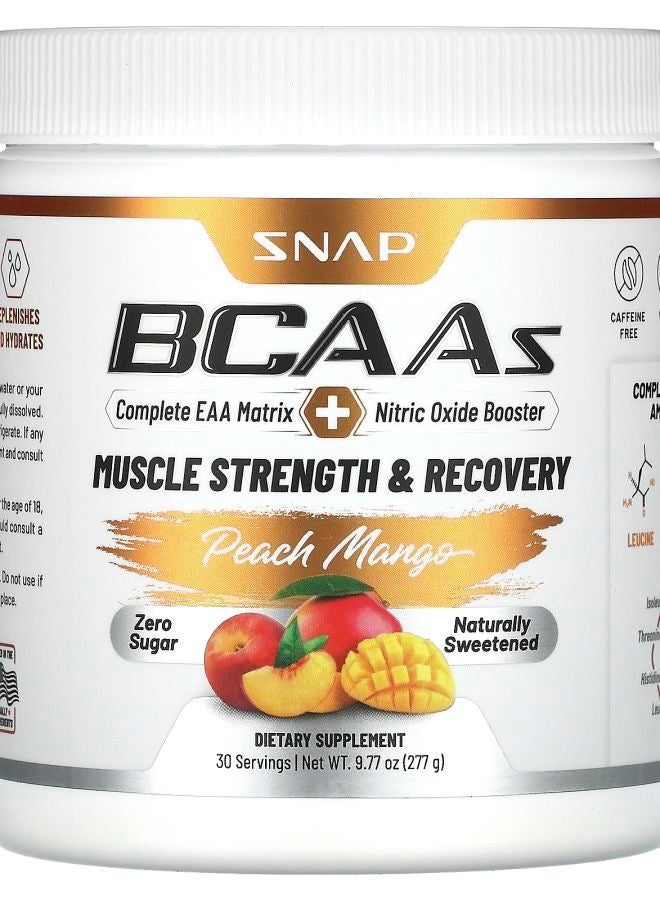 SNAP SUPPLEMENTS BCAAs Peach Mango 9.77 oz (277 g)