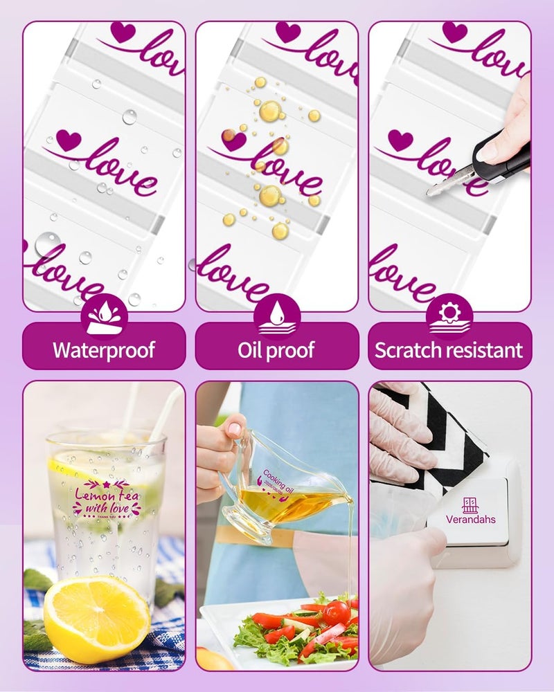 فوميمو ملصقات حرارية - ملصق أحمر شفاف لطابعات الملصقات M110/M221/M220/M120/M200، مقاس 1.57 بوصة × 1.18 بوصة (40 × 30 مم)، 230 ملصقًا/لفة، للرموز الشريطية/العنوان/البريد/الشعار/العلامة التجارية/المنزلية - Image 3