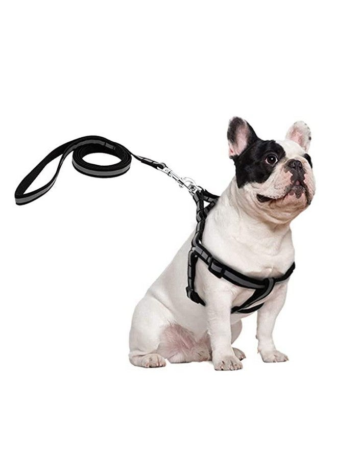 15 Mm Reflective Nylon Dog Harness And Leash Set For Puppies And Dogs (Color May Vary) - Image 1