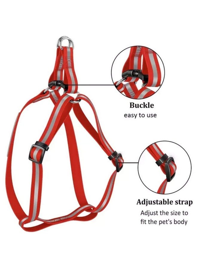 15 Mm Reflective Nylon Dog Harness And Leash Set For Puppies And Dogs (Color May Vary) - Image 2