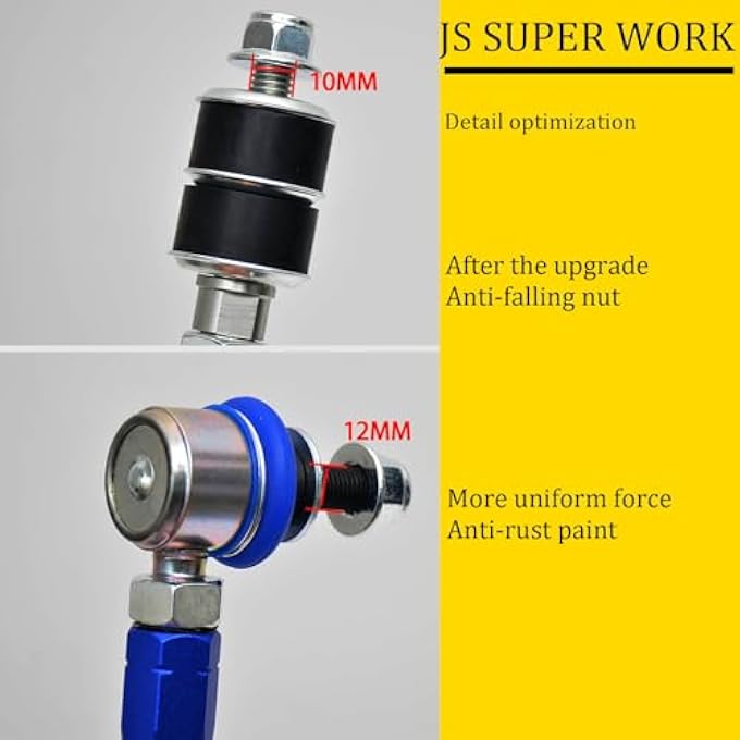 JS SUPER WORK طقم وصلات قضيب التوازن الخلفي القابل للتعديل لباترول Y60 Y61 Gr Gu 1997-2010 طقم وصلات قضيب التثبيت الخلفي - Image 5