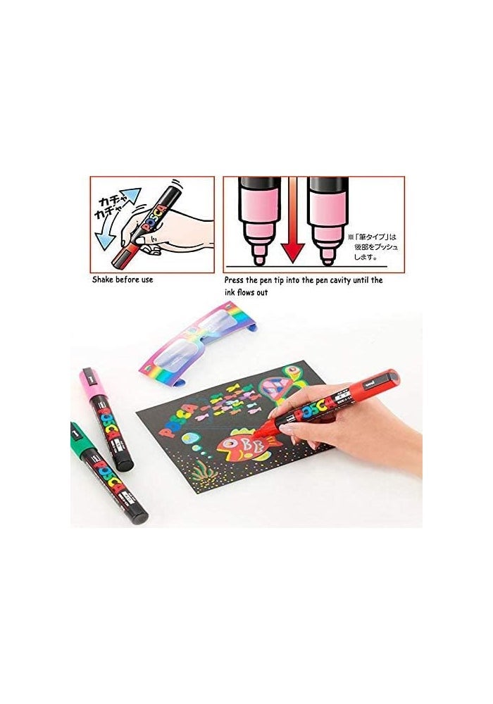 Posca Uni Marker Paint Set - 8 Colors - Image 3