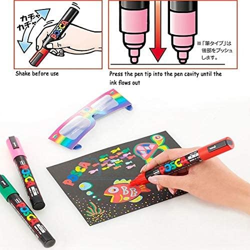 بوسكا Posca Uni Marker Paint Set - 8 Colors - Image 3