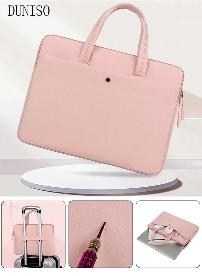 DUNISO 14 Inch Laptop Bag Lightweight Computer Bag Travel Business Briefcase Water Resistance Shoulder Messenger Bag for Men and Women Work Office - Image 1