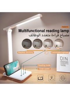 TDZDDYS مصباح مكتب LED TDZDDYS للمنزل والمكتب، ضوء قراءة مراعي للعين بثلاثة أوضاع لون، قابل للتعتيم، مؤقت ووضع القراءة، منفذ USB للمهام مثل القراءة والخياطة والأعمال اليدوية ولوازم المدرسة والألغاز  - Image 3