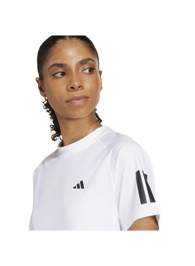 adidas تي شيرت تنس كلوب أبيض نسائي XS