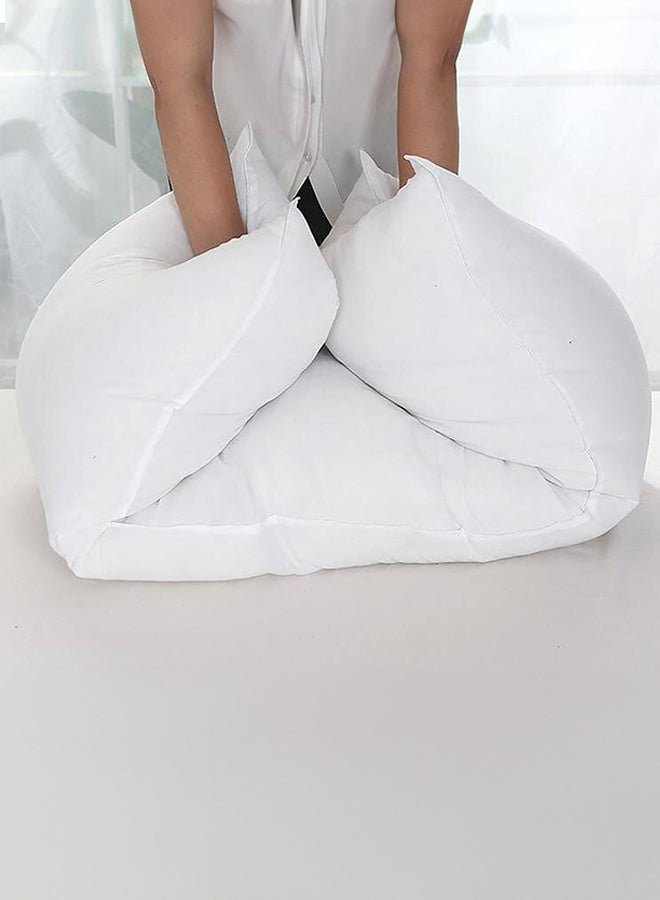 صوفة ديباج مخده نوم طويلة سادة من مايكروفايبر - أبيض 150x50سم - Image 4
