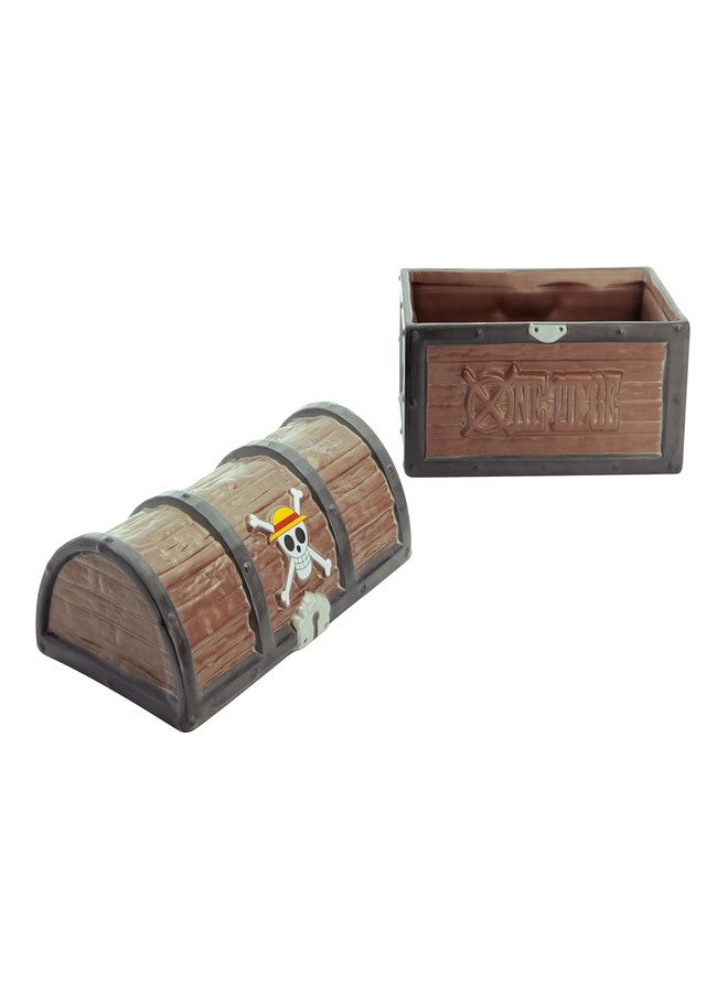 ABYSTYLE One Piece Straw Hat Jolly Roger Treasure Chest Ceramic Cookie Jar 7.5" x 4.5" x 5.5" with Removable Lid Anime Manga Decorative Homeware Accessories Gift - Image 4