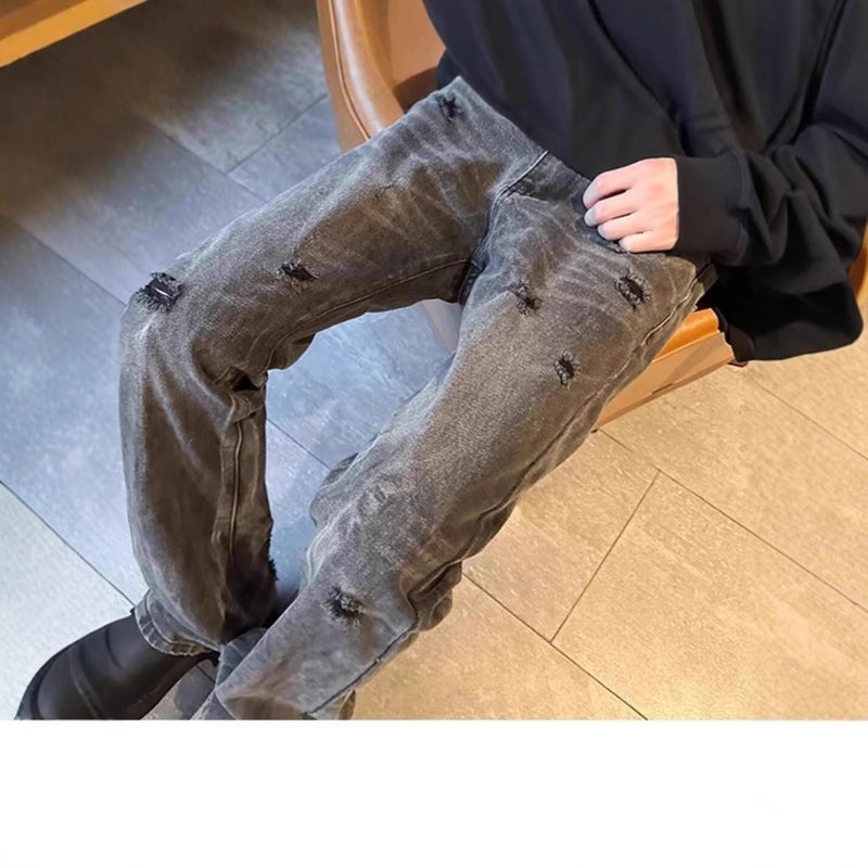 Unisex Classic Denim Jeans Loose Fit Daily Outdoor Wear - Image 5
