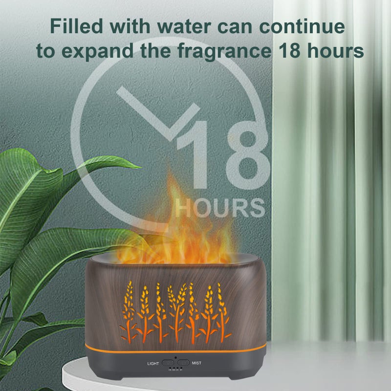 WJNB Essential Oil Diffuser for Home: Ultrasonic Cool Mist Diffuser Spreads Scent Around Room - Flame Ambient Light Realistic and Romantic Effect - Image 5