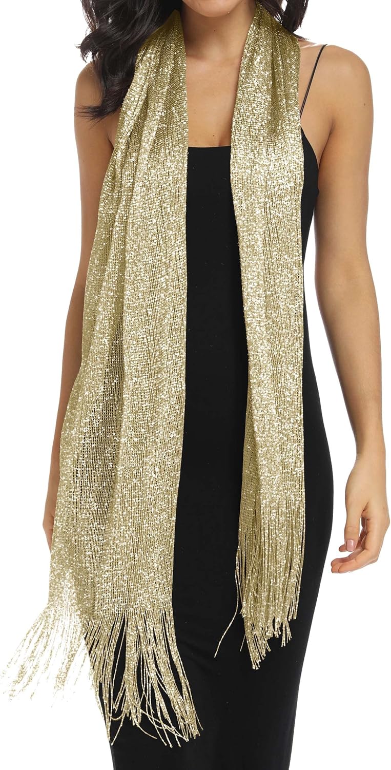 Rheane Shawls and Wraps for Evening Dress, Sparkle Shawls for Women with Buckle - Elegant Wedding Party Formal Shoulder Wrap - Image 4