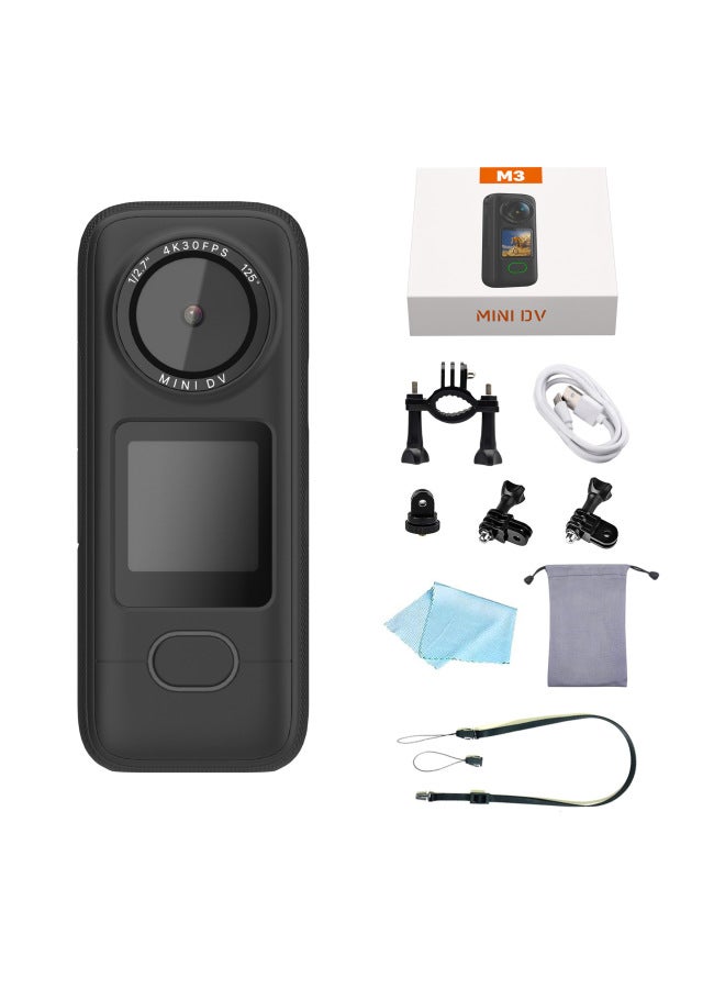 4K Riding Sports Camera Waterproof Anti-shake HD Wifi Touch Screen Driving Recorder Camera Pocket Thumb Camera-Color:64GB Memory Card For M3 Camera 】 - Image 5