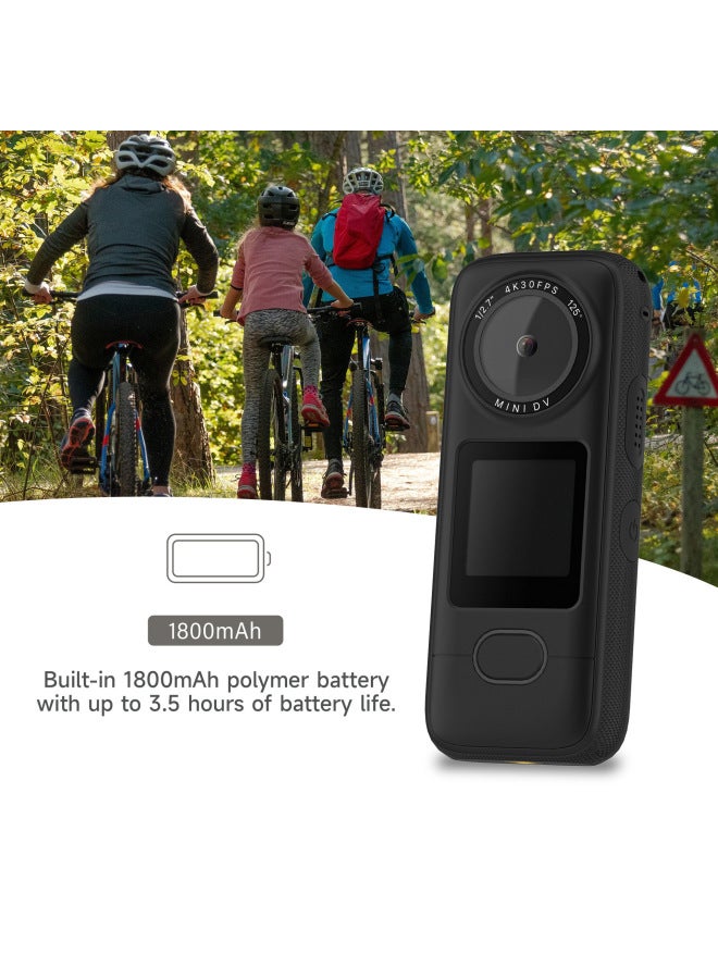 4K Riding Sports Camera Waterproof Anti-shake HD Wifi Touch Screen Driving Recorder Camera Pocket Thumb Camera-Color:64GB Memory Card For M3 Camera 】 - Image 4