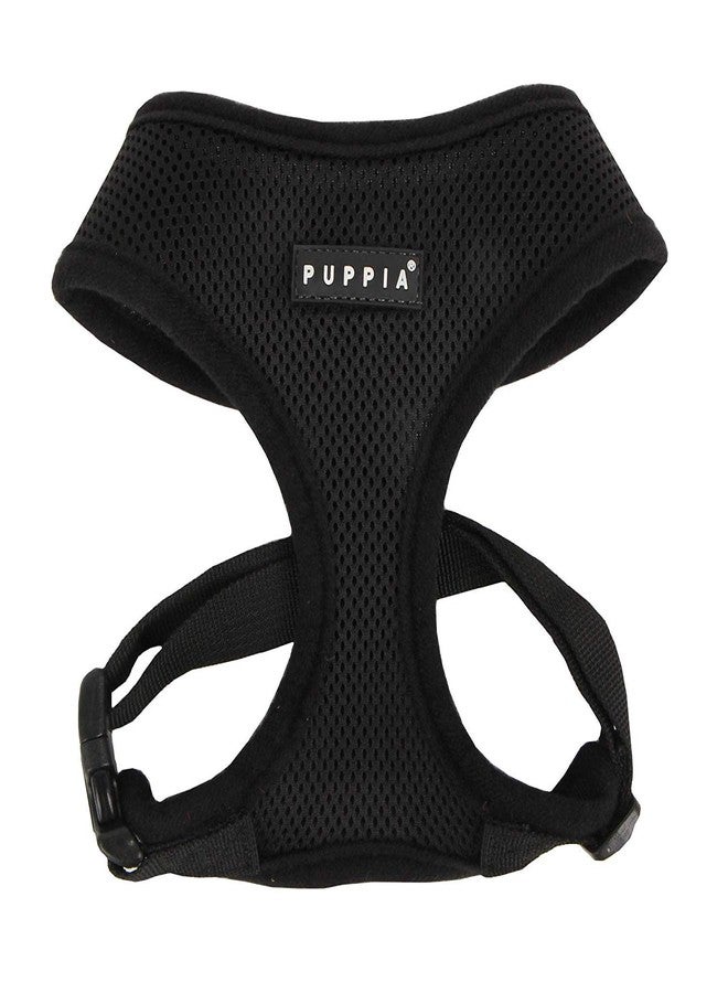Puppia Soft Dog Harness No Choke Over-The-Head Triple Layered Breathable Mesh Adjustable Chest Belt and Quick-Release Buckle, Black, XX-Large - Image 1