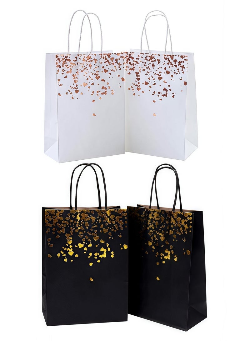 20 Pieces Paper Party Bags Bronzing Kraft Bag Birthday Party Bags, Bride Bag with Handle for Birthday Wedding Celebrations Party Favors 22*16*8 - Image 3