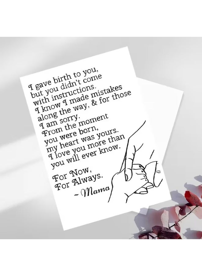 NIBEMINENT Personalized Cartoon Love Card with Envelope, Paper Material, Fantasy Theme, Suitable for Son, Daughter, Mother'S Day, Valentine'S Day, Thank You, Thinking of You - No Electricity Required - Image 2