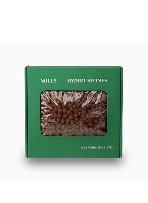 Grow Fast Mills Hydrostone 5Ltr Clay Pebbles for Plants Pebbles for Indoor Plants Natural Clay