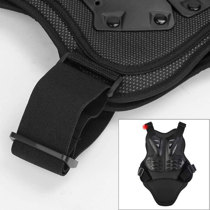 PELLOR Cycling Skiing Riding Skateboarding Chest Back Spine Protector Vest - Anti-fall Gear Motorcycle Jacket (Black, M) - Image 4