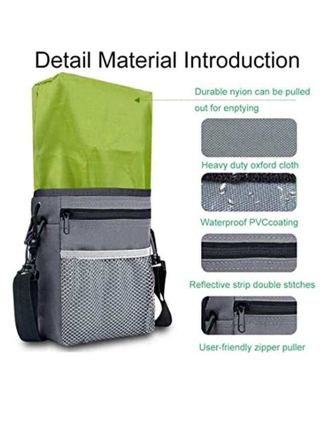 Dog Treat Pouch, Hands Free Puppy Training Bag with Adjustable Waistband, Reflective Shoulder Strap and Dog Waste Bag Dispenser for Training, Walks and Outings, Heather Gray - Image 5