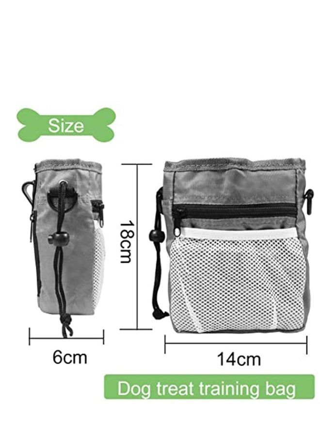 Dog Treat Pouch, Hands Free Puppy Training Bag with Adjustable Waistband, Reflective Shoulder Strap and Dog Waste Bag Dispenser for Training, Walks and Outings, Heather Gray - Image 3