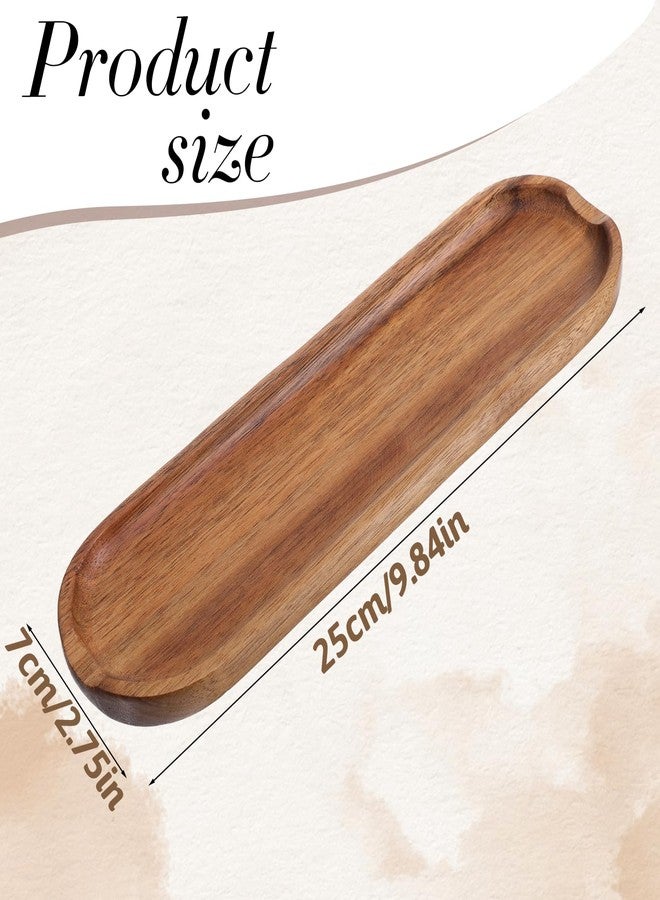 SynHHergyx Wooden Pen Tray Wood Brown Tray Pen Holder Wooden Desk Trays Desk Accessories, Minimalist Pencil Rest Suitable for Home, Office Art Accessories - Image 2