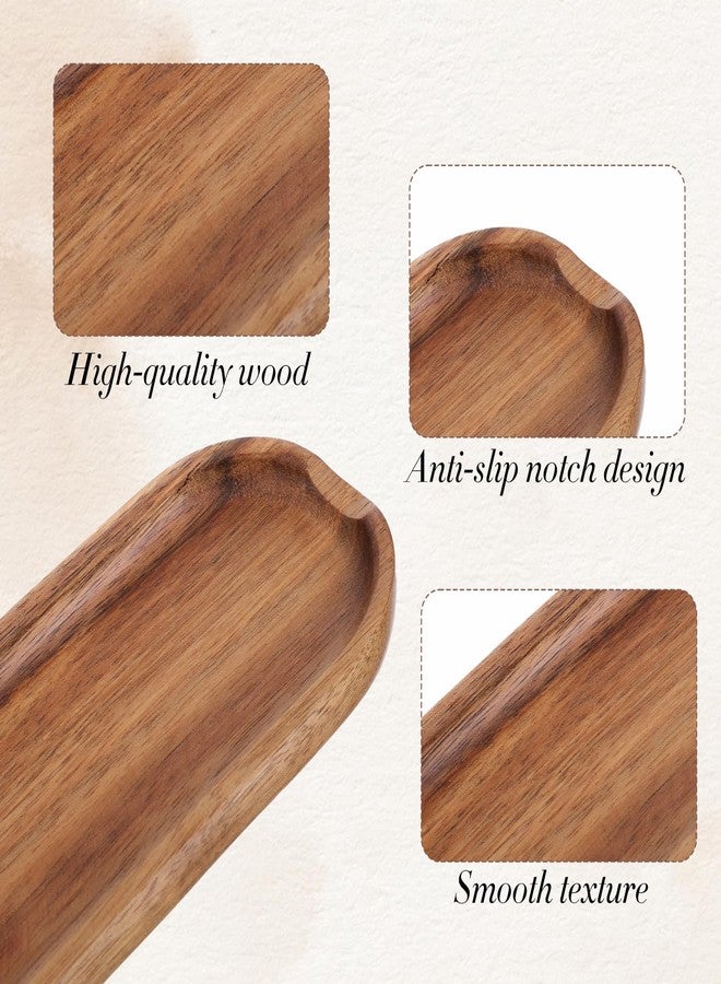 SynHHergyx Wooden Pen Tray Wood Brown Tray Pen Holder Wooden Desk Trays Desk Accessories, Minimalist Pencil Rest Suitable for Home, Office Art Accessories - Image 3